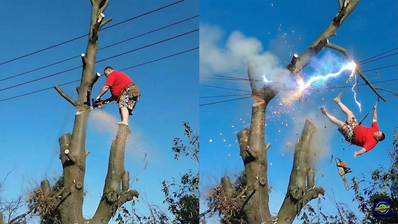 Идиоты с бензопилами: неудачные попытки вырубки деревьев | Крайне опасные аварии с лесовозами #2