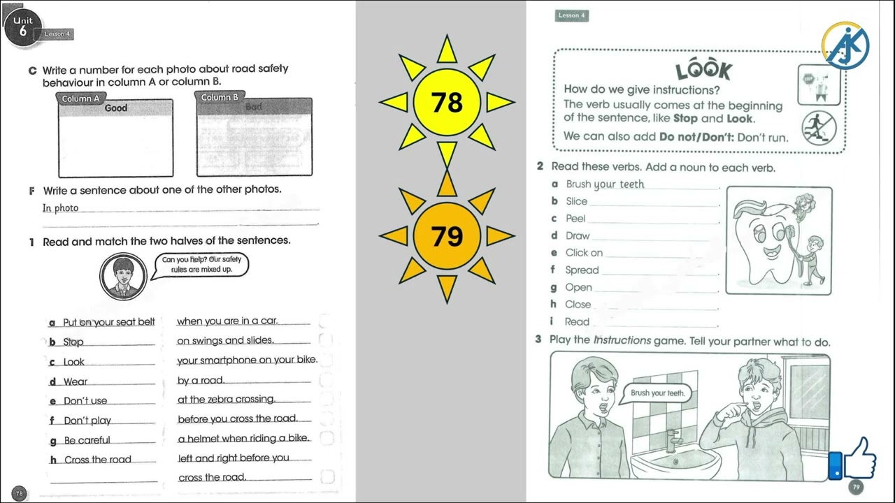 صفحة 78 و 79 انكليزي سادس ابتدائي المنهج الجديد 