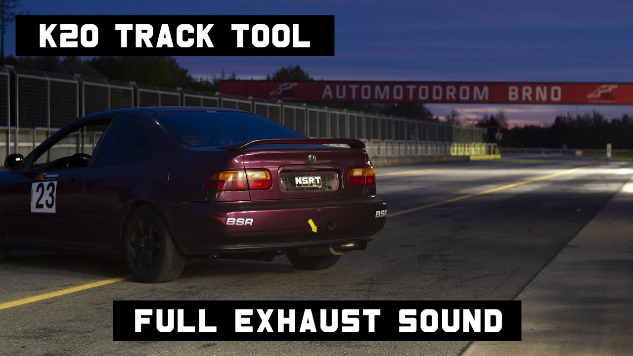 POV Honda Civic EJ2 K20 on Trackday | External mic & exhaust sound | Brno Circuit 2024 |