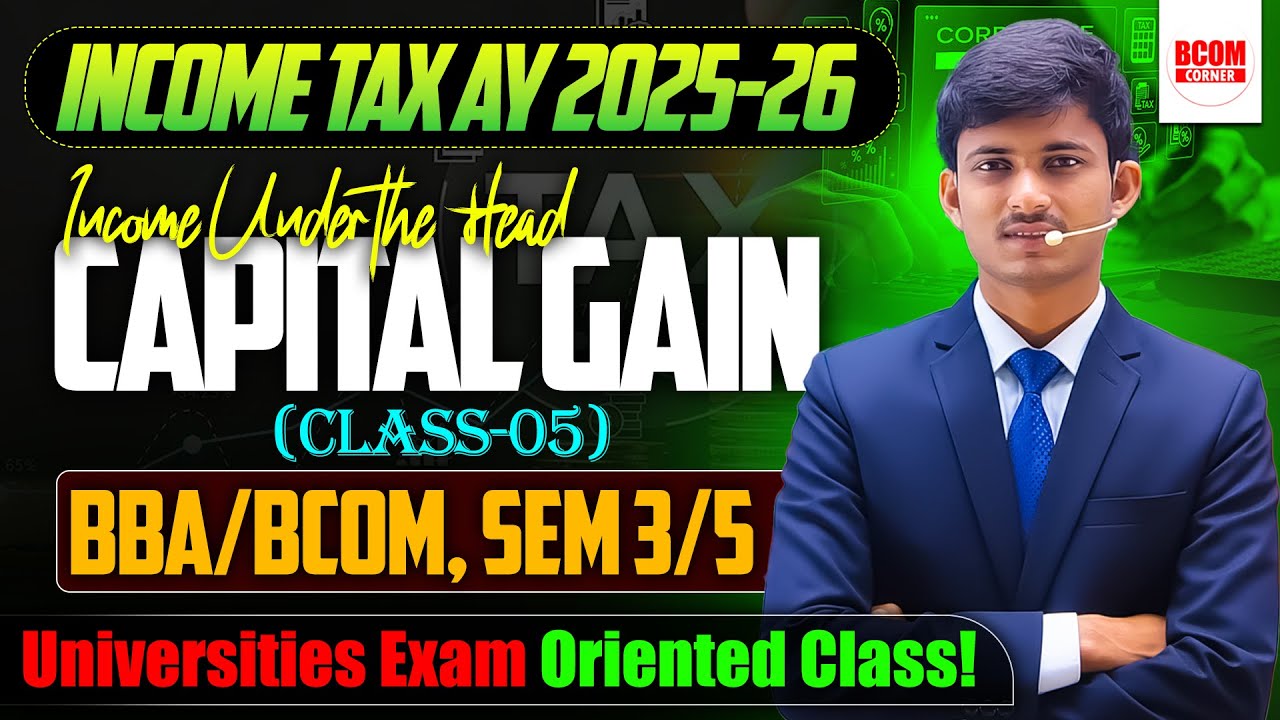 Income under the Head Capital Gains Class 5 | Exemption u/s 54EC, 54EE & 54F | Income Tax AY 2025-26
