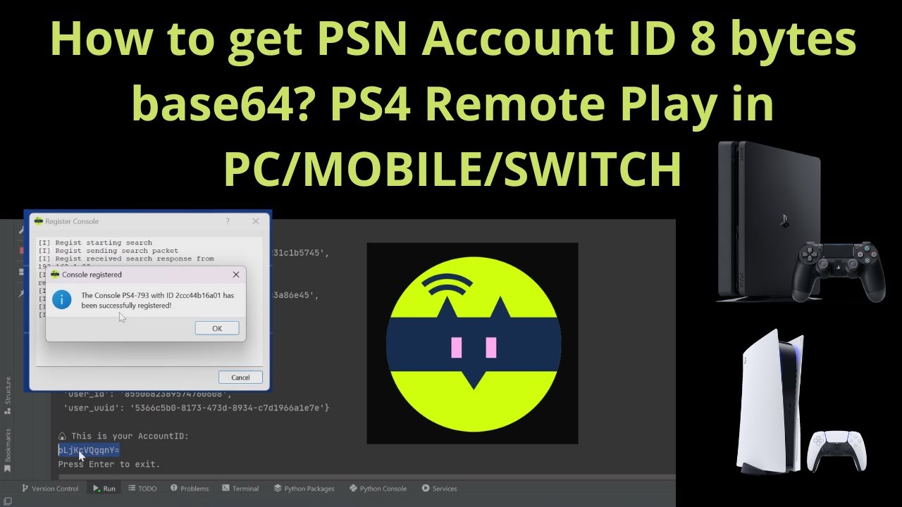 How to get PSN Account ID 8 bytes base64? PS4/PS5 Remote Play
