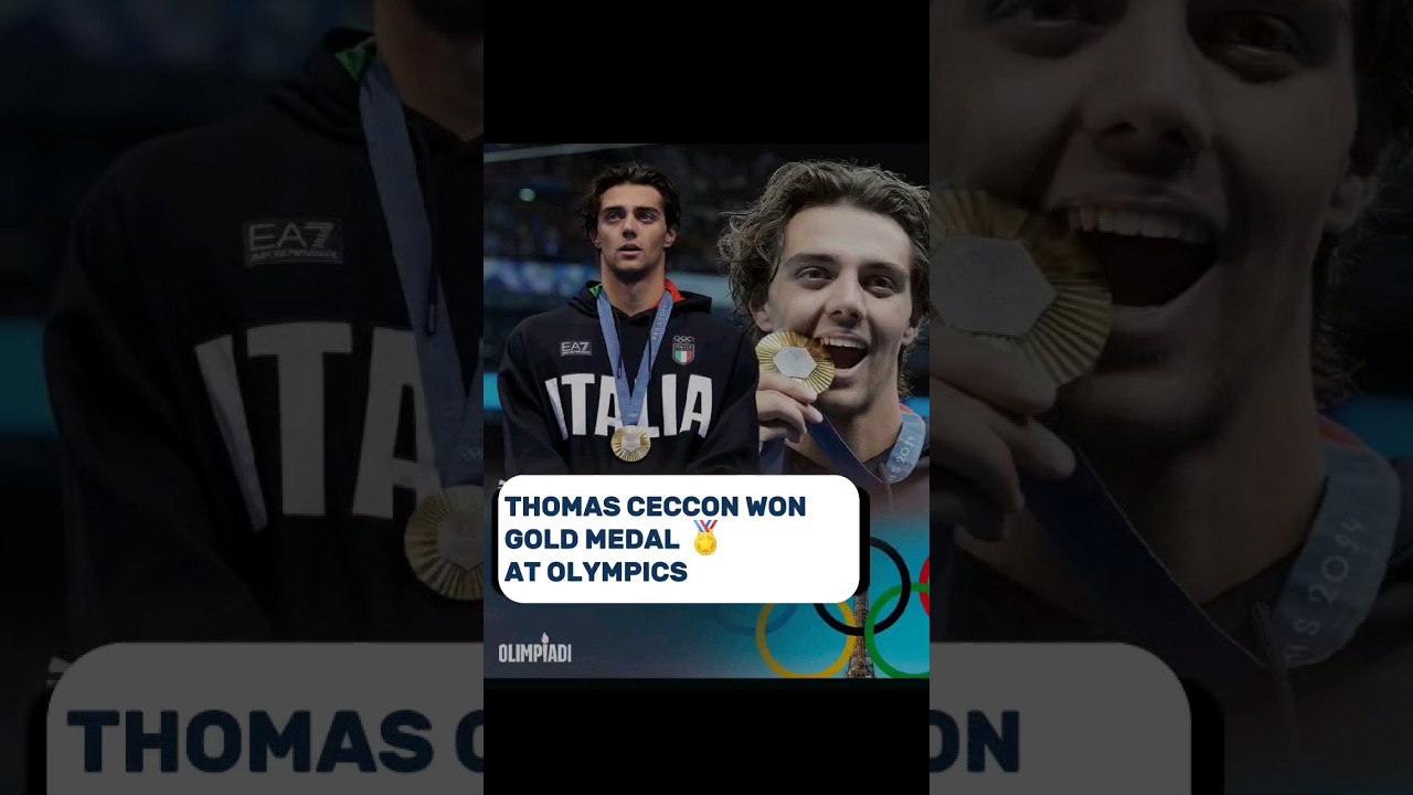 THOMAS CECCON WON GOLD MEDAL 🏅 AT OLYMPICS #italy #olympics #paris2024