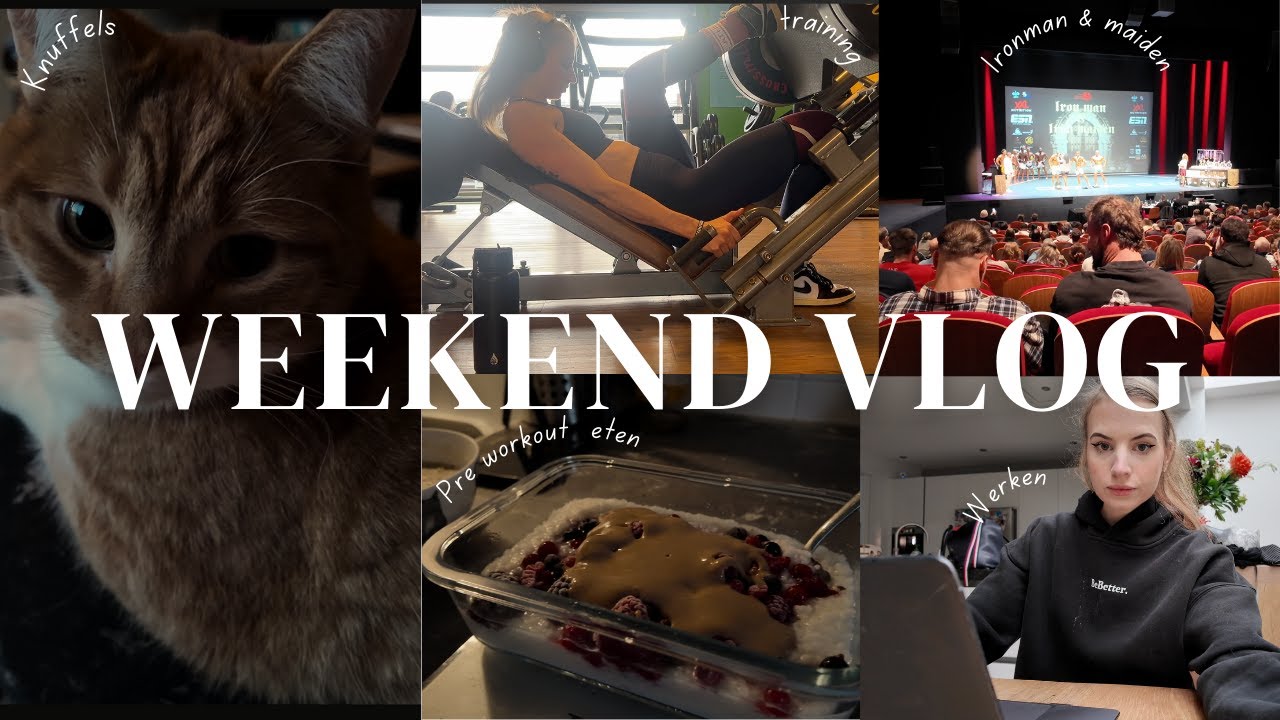 WEEKEND VLOG | werken - bodybuilding wedstrijd kijken - trainen