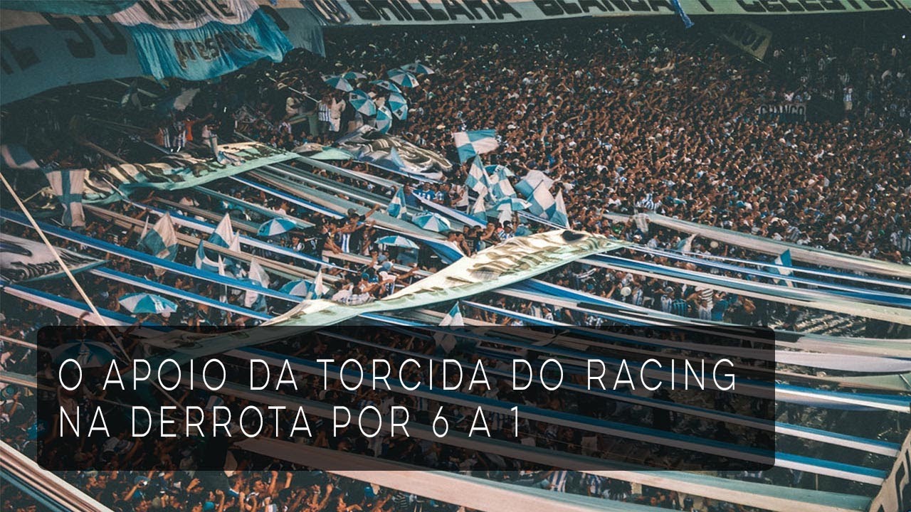 A REAÇÃO DA TORCIDA DO RACING NA DERROTA POR 6 A 1 PRO RIVER PLATE