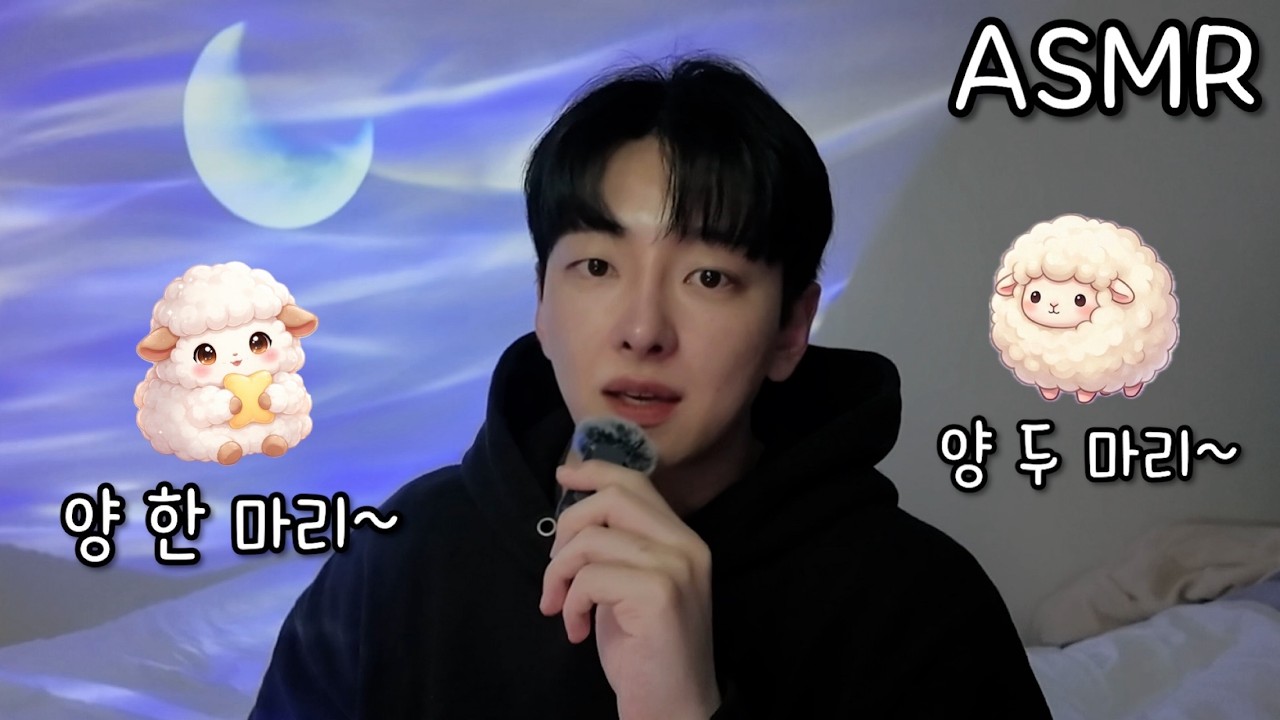 ASMR 🌙 잠들 때까지 양 세어드립니다 🐑 금방 잠이 쏟아짐!!😴💤 ( 근데.. 중간에 숫자를 살짝 헷갈렸을 수도..? )