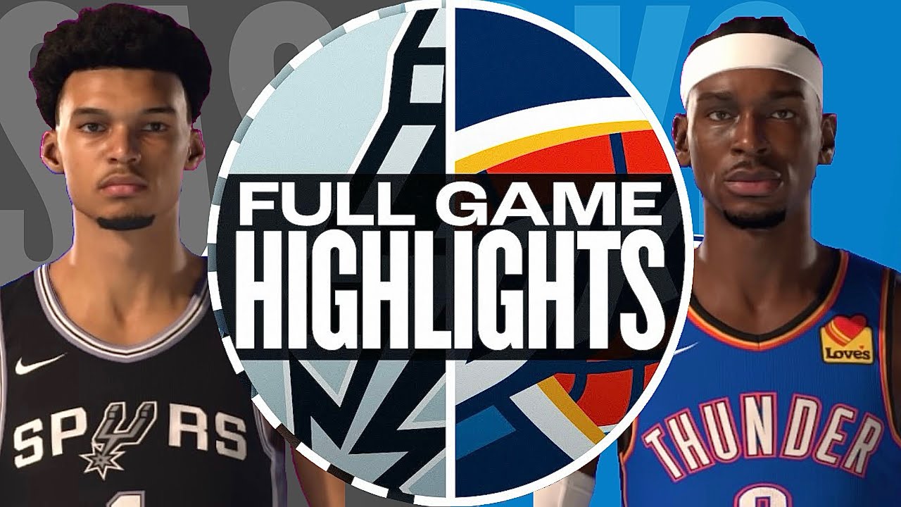 NBA 2K SPURS at THUNDER | FULL GAME HIGHLIGHTS | October 30th