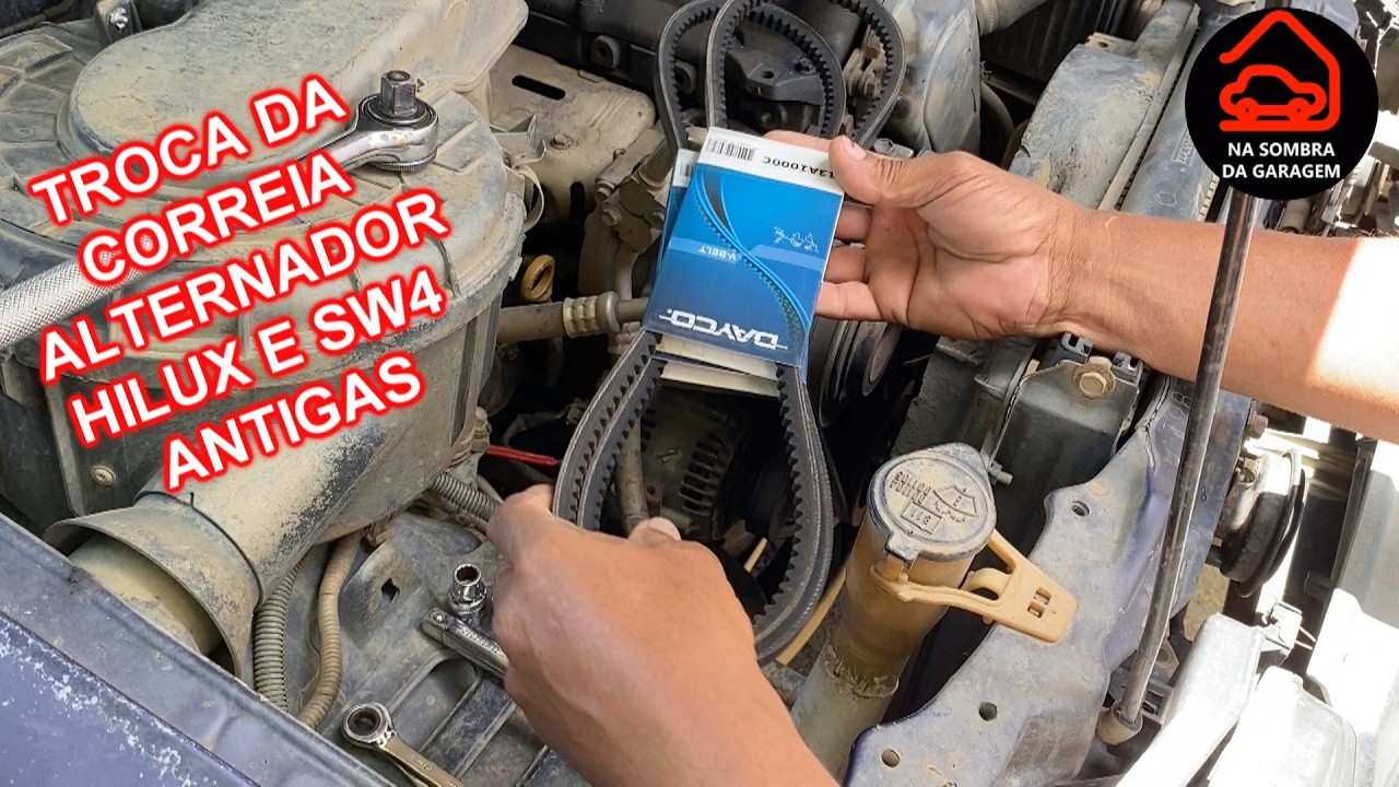 COMO TROCO A CORREIA DO ALTERNADOR DA TOYOTA HILUX SW4 1997 A 2004.