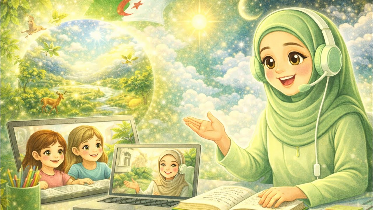 طالبة أونلاين تؤلف قصة: من خلق السماوات والأرض؟ — ندى تحكي قصتها بصوتها