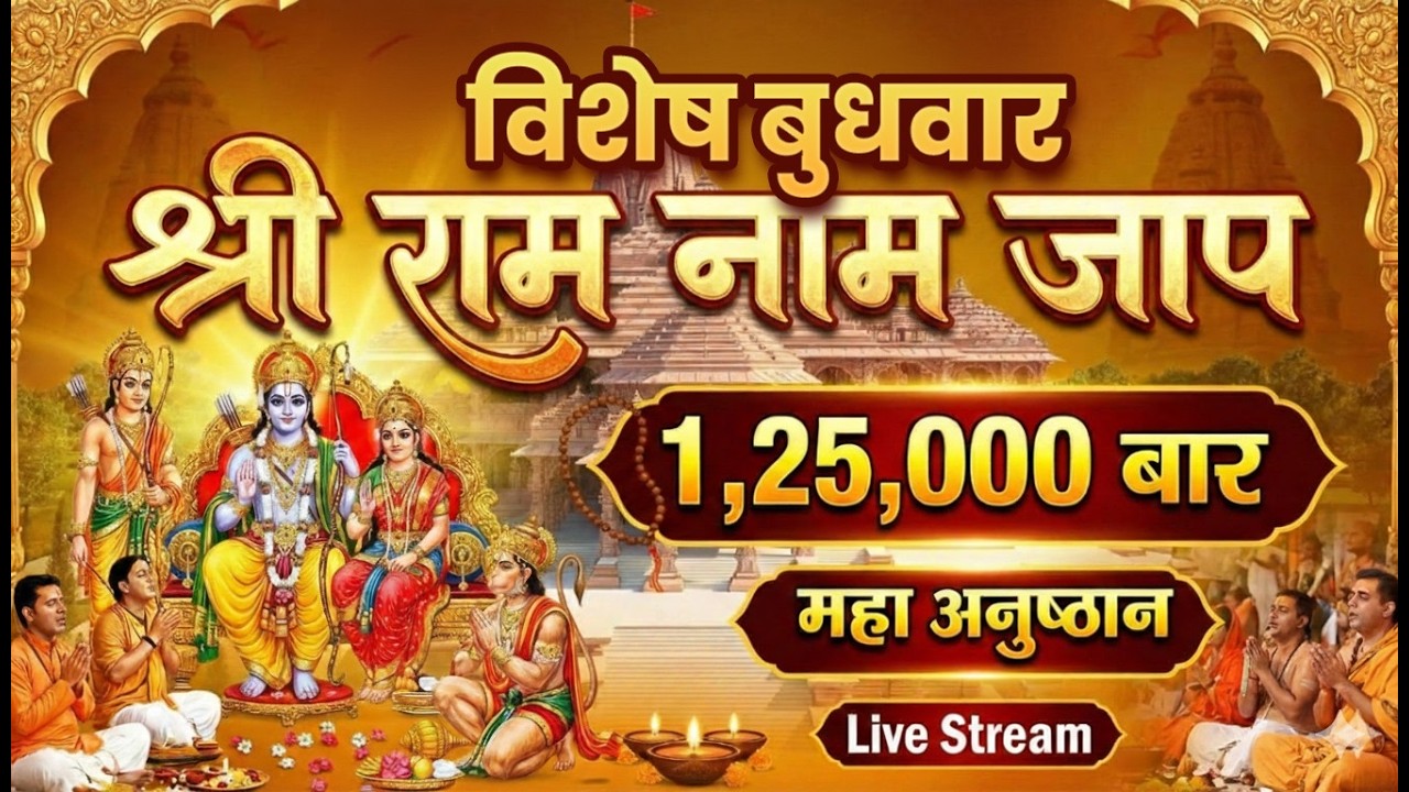 राम नाम जाप 111111 बार | Shri Ram Naam Jaap 111111 Times #Ram Ram Chanting | श्री राम नाम जाप