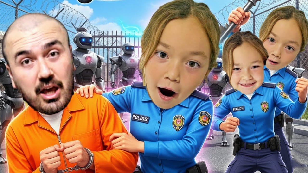 EYVAH KÖTÜ ROBOTLAR ARABAMIZ KAÇIRIYOR !! HAYATIMIZI ELE GEÇİRDİ !! İKİZ SQUİD GAME BİZİ IŞINLADI !!