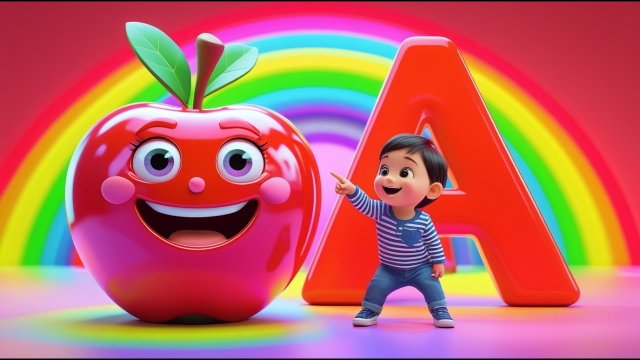 A for Apple 🍎 | ABC Alphabet  | Learn Letters for Toddlers