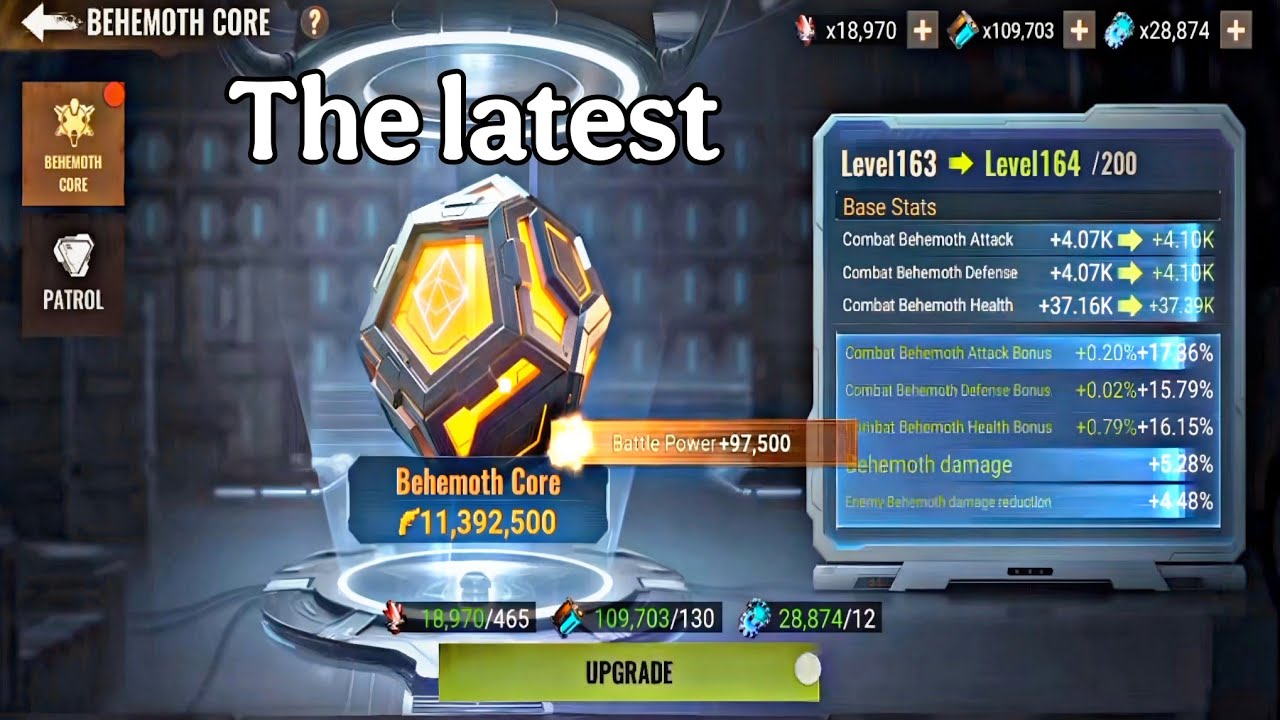 State Of Survival: Unlock Behemoth Core and Patrol Features