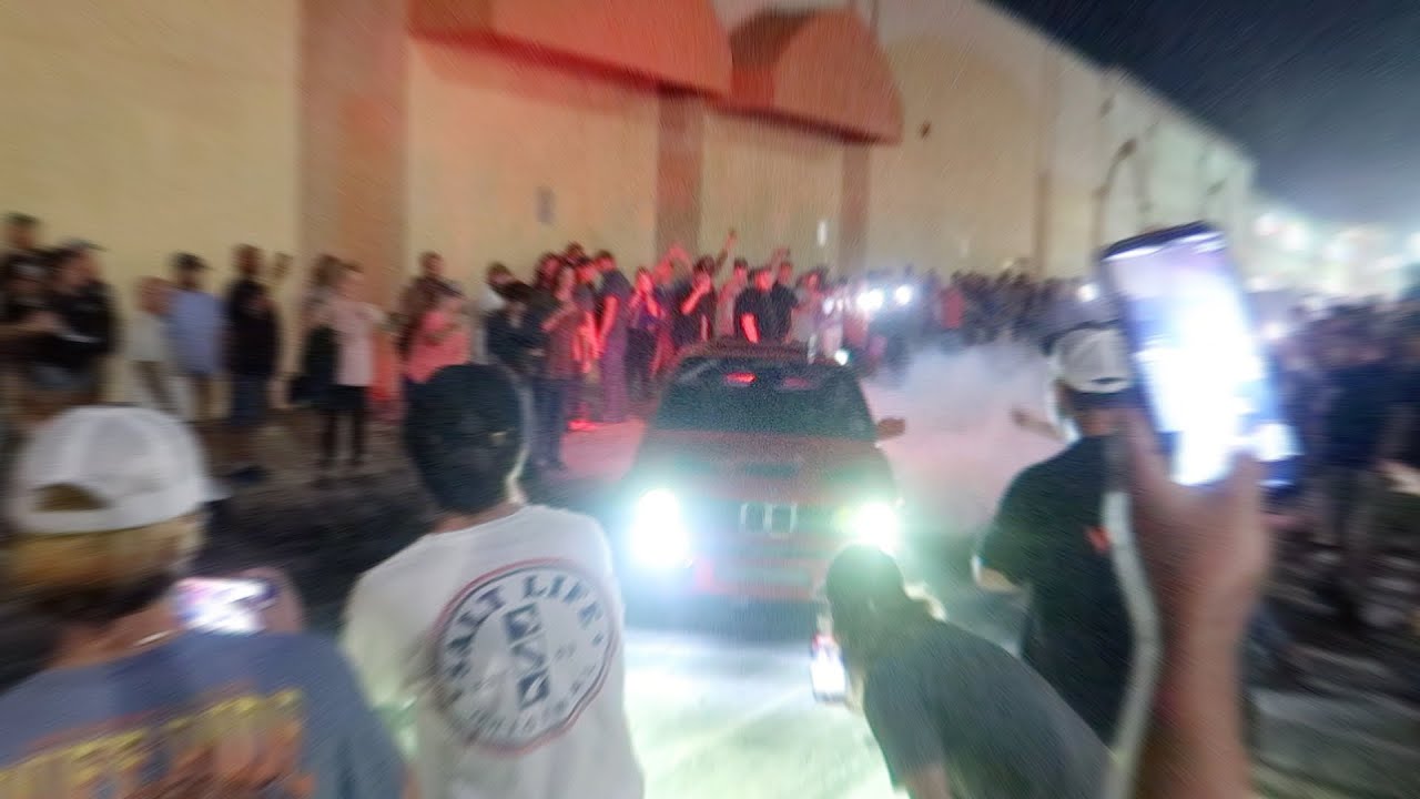 CAR MEET TURNS INTO A RIOT!! *CATCHES ON FIRE*