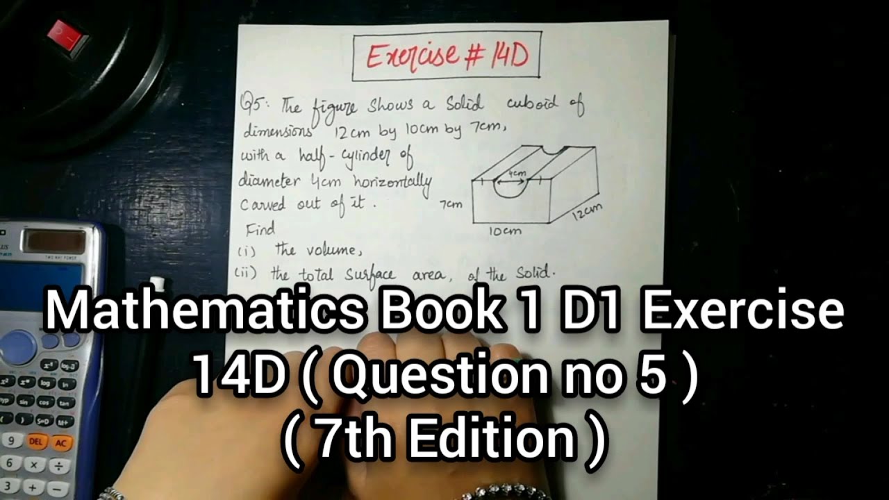 Mathematics book 1 D1 New Syllabus | 7th Edition Exercise | 14 D Question no 5 in Urdu
