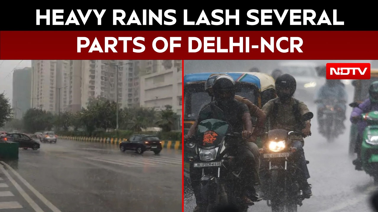 Delhi NCR Rains | IMD Issues Red Alert As Heavy Rains Lash Several Parts Of Delhi-NCR Region