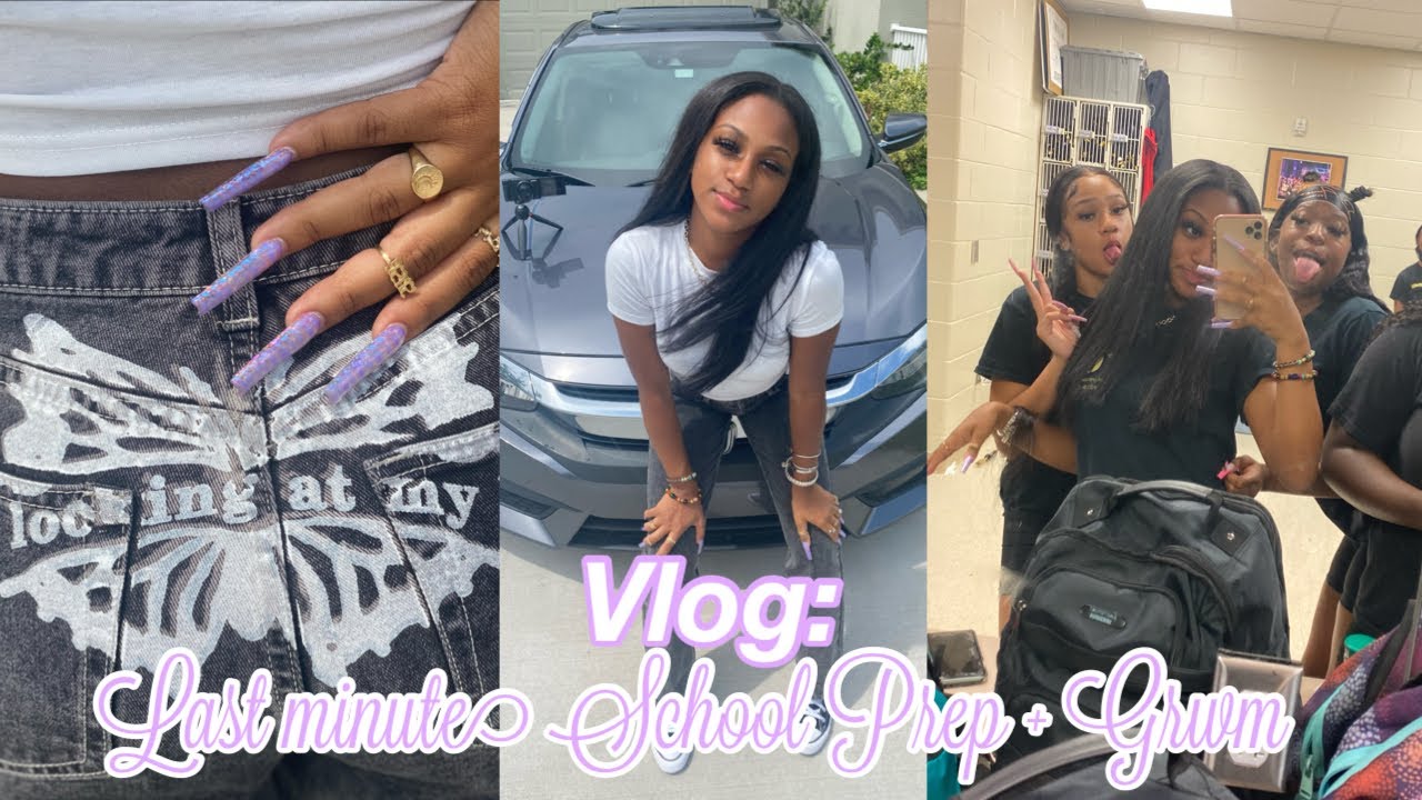 my first day of senior year! grwm + vlog