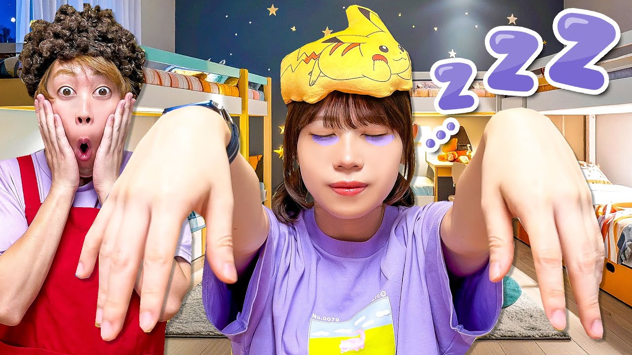 【寸劇】小学生が寝ている時だけヒーローに⁉︎謎の魔法少女になって泥棒をやっつけちゃった!?眠ってる時に困った家族を助けよう♪