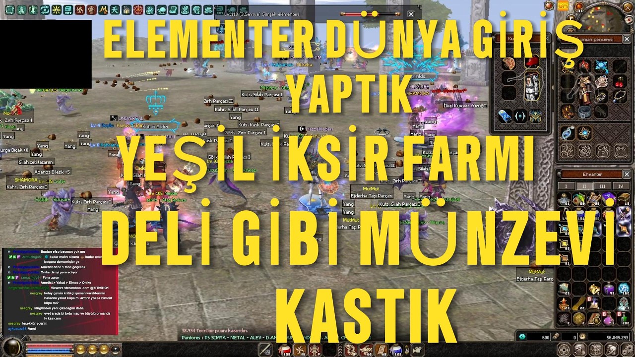 Metin2TR Ruby Lucifer Deli gibi münzevi kastık AFK yeşil iksir varmı Elementer dünya #metin2