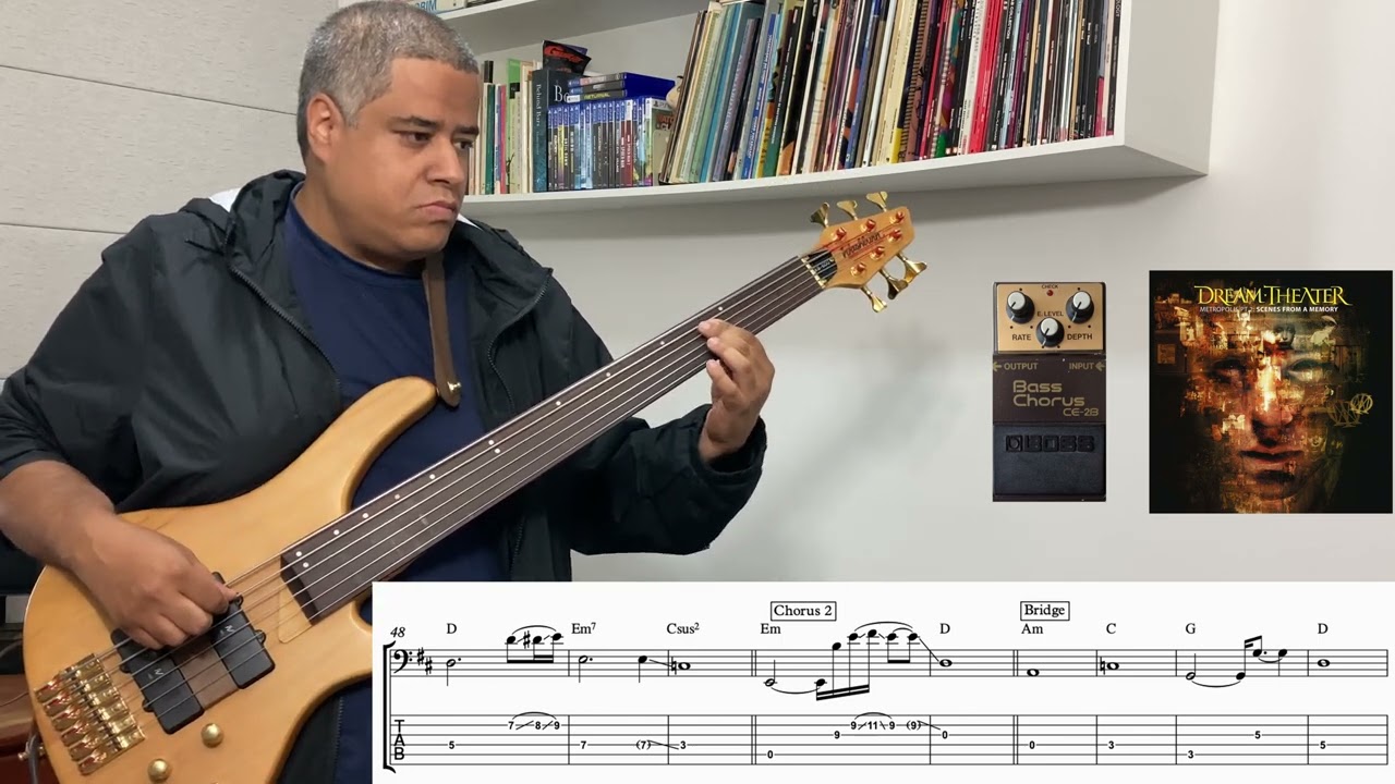 Through her eyes (Dream Theater) - bass cover (sheet music/tab included)