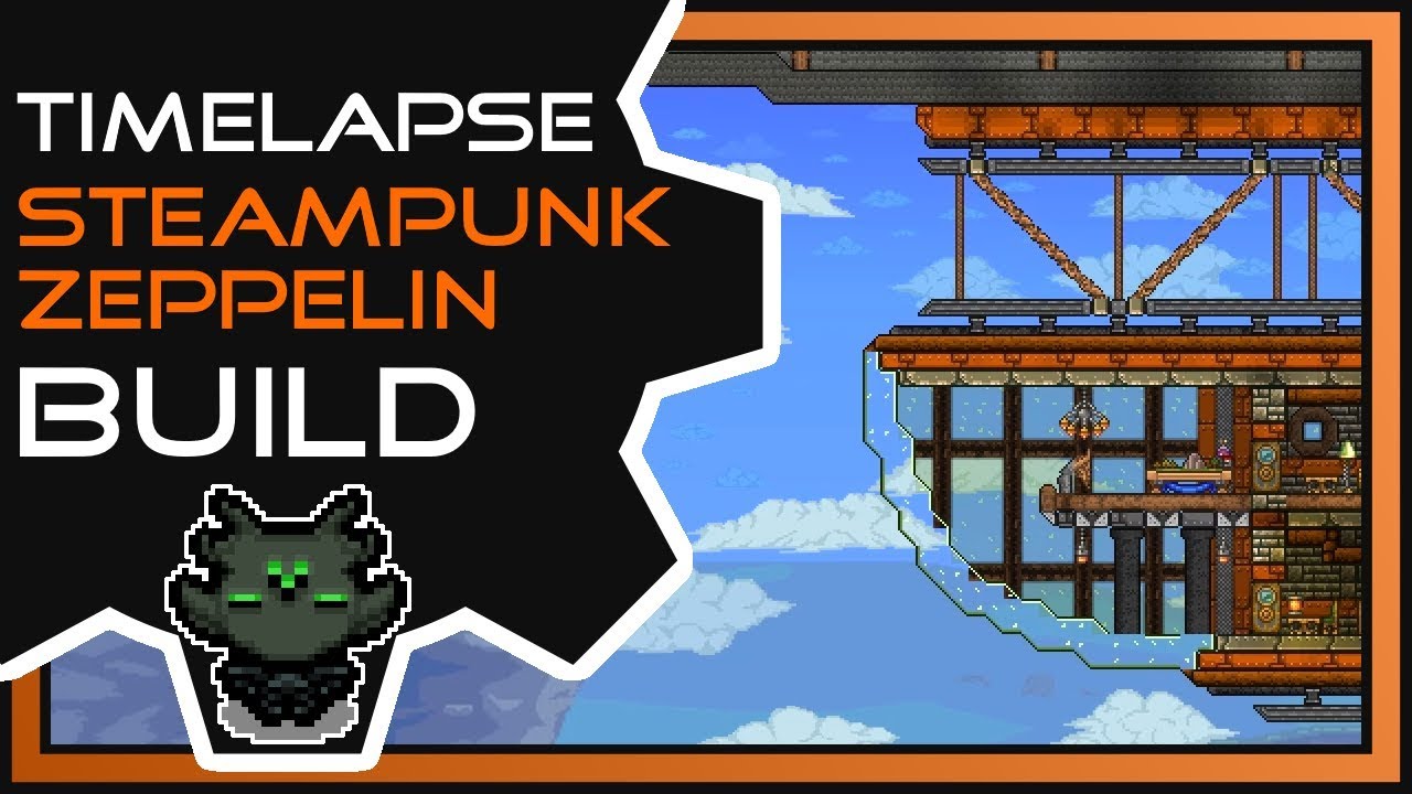 Steampunk Airship “Equinox” | Timelapse Build | Terraria