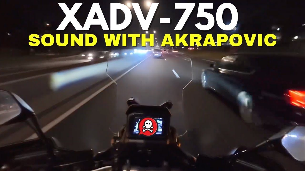 ASMR HONDA XADV 750 AKRAPOVIC Night Ride 🌙🔥 | صوت الموتور كيغني الحرية فالطريق السريعة