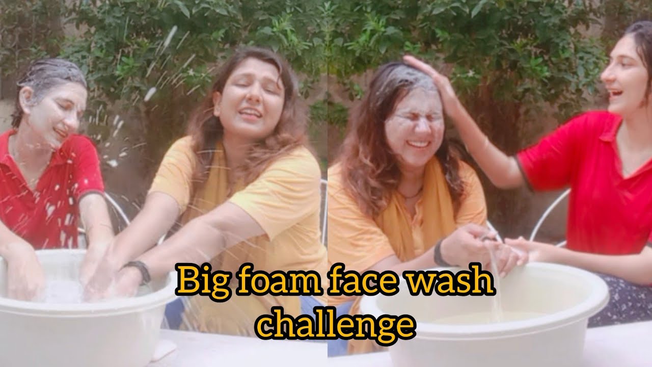 BIG FOAM FACEWASH CHALLENGE || FACE WASH CHALLENGE || BIG FOAM WITH LUX || FUNNY CHALLENGE