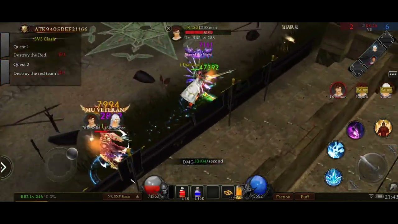 Mu new dawn: 3v3 STR MG nice Matchmaking #munewdawn #magicgladiator #mu