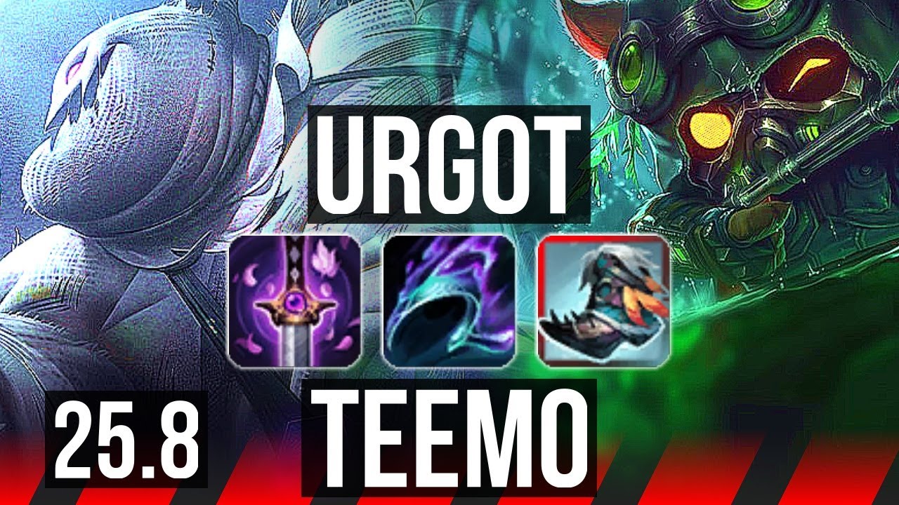 URGOT vs TEEMO (TOP) | NA Challenger | 25.8