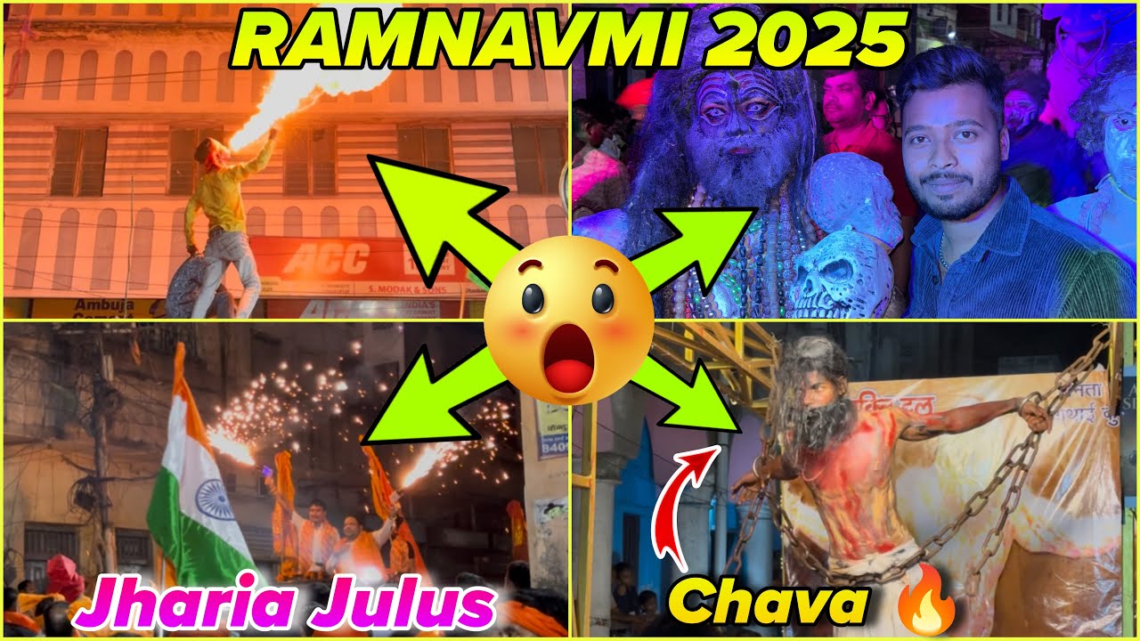 RAMNAVMI JULUS JHARIA 2025 🔥🚩 || CHAVA MOVIE JHAKI 🔥 || DHANBAD RAMNAVAMI 2025 🚩