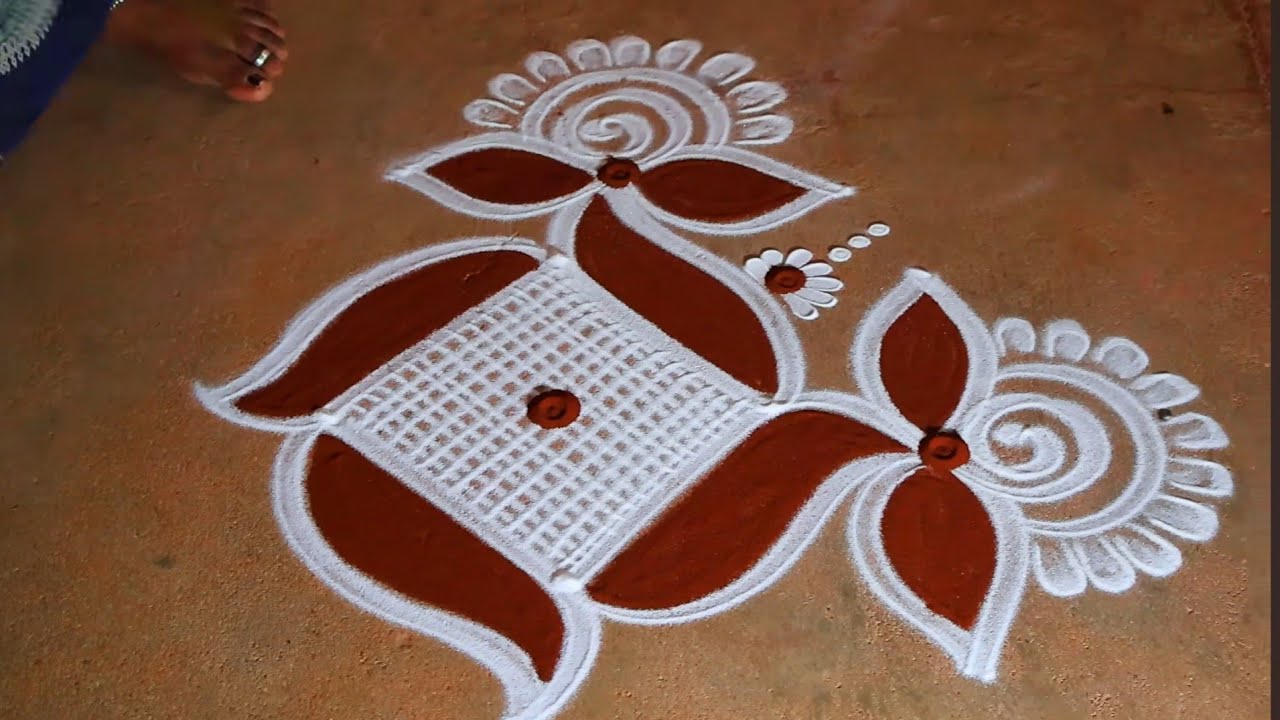 Maasi masam🌹 simple padi kolam 3*1 🌹pandaga muggulu designs 🌹 padi kolam designs