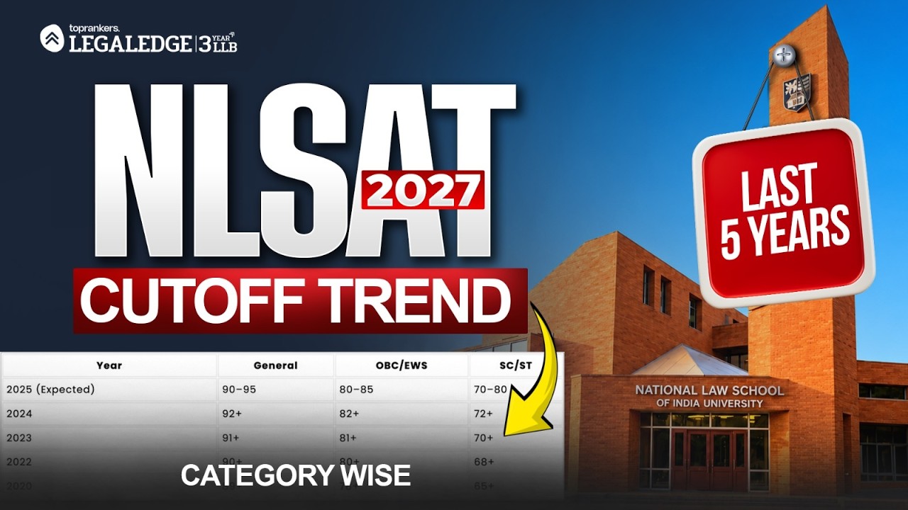 NLSAT 2027 Cutoff Trend | Last 5 Years&rsquo; Cutoffs & Category-Wise Predictions | 3 Year LLB | Kajal Mam