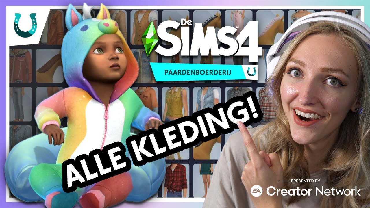 Alle KLEDING van het PAARDEN PAKKET bekijken ✨ || Sims 4 Paardenboerderij CAS