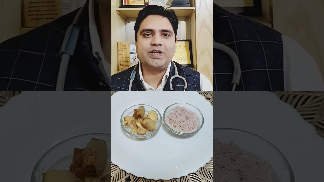 Benefits of Ginger and Black Salt 🫚🧂 Instant Gas relief hack By Aaryuvedam#healthtips #viral