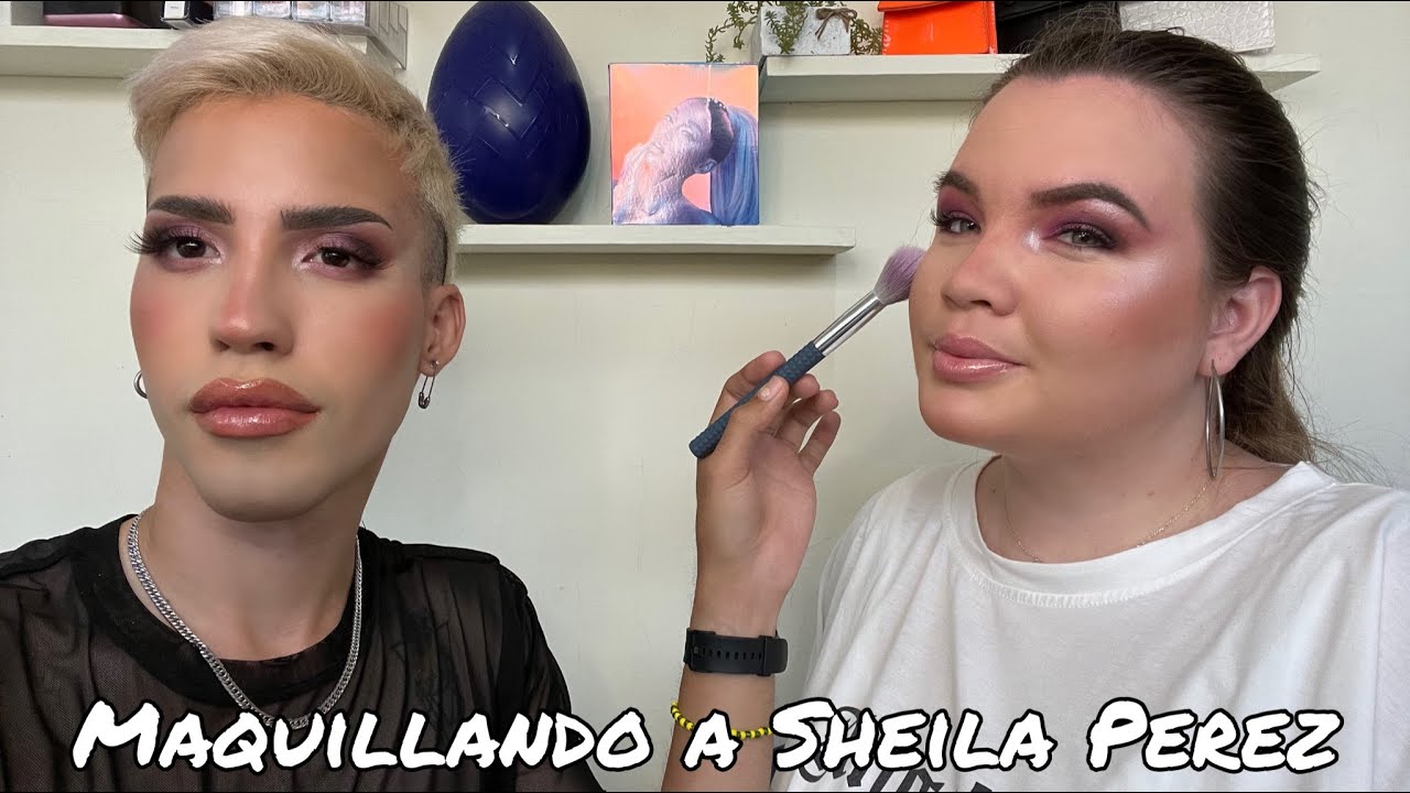 Maquillando a Sheila Perez TV. Maquillaje + Charlita.