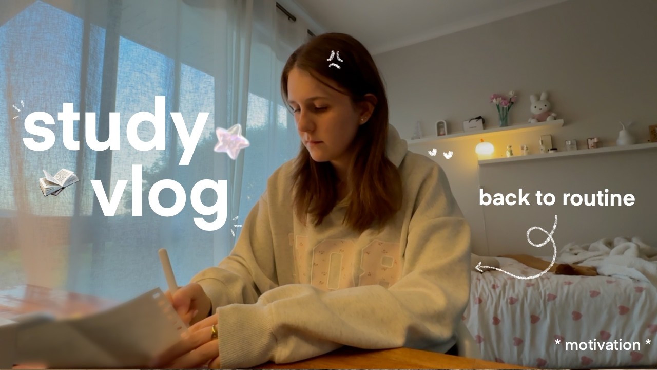 STUDY VLOG 📖 back to routine, romanticising studying, life as a post-grad & productive days