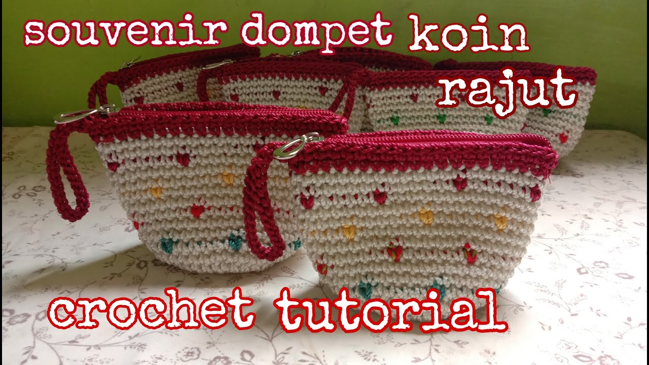 Crochet || Tutorial Dompet Koin Rajut || Souvenir Cantik dan imut