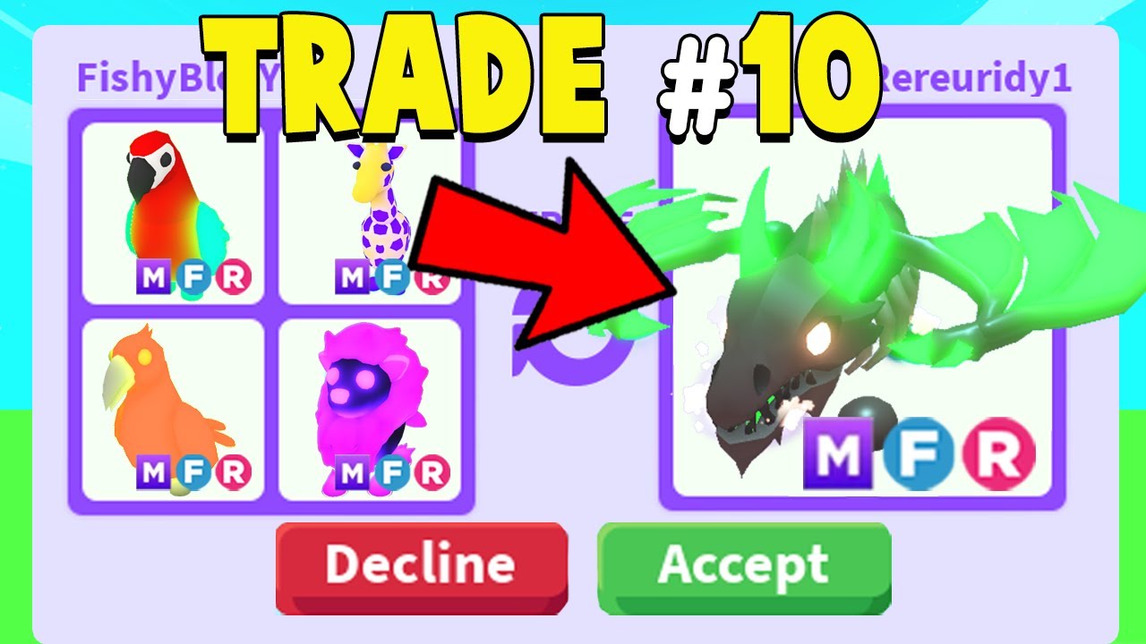 Trading for MEGA SHADOW DRAGON in 10 TRADES!