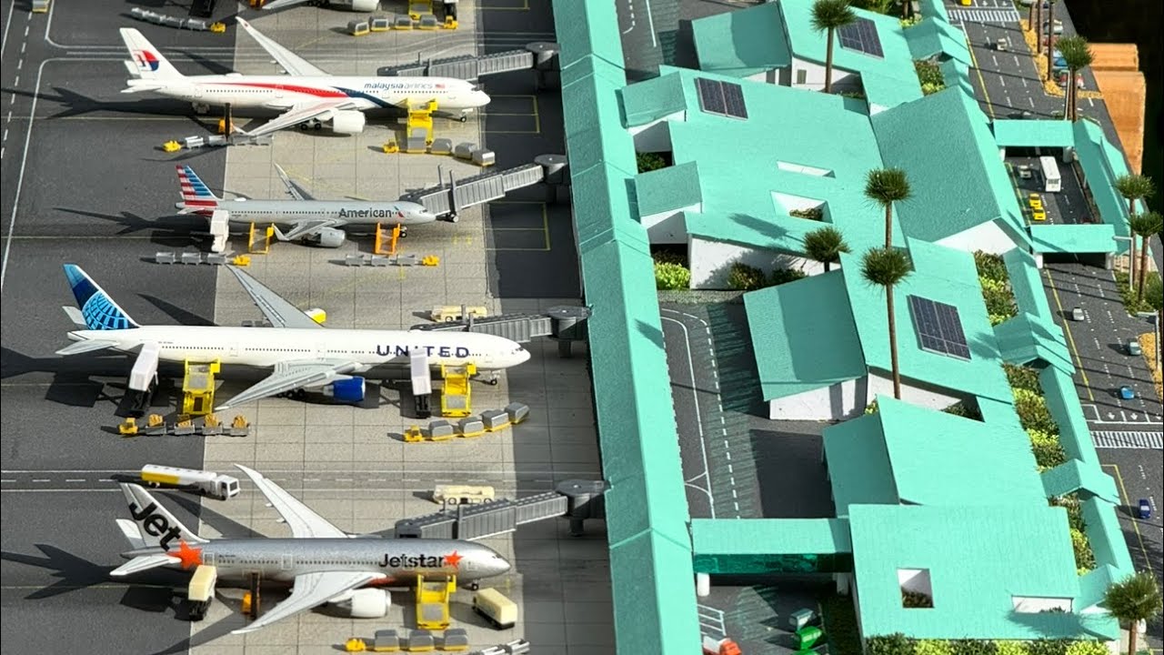 Build a hawaiian airport in 1/500 scale part 2/2 by @airportsforscale #airport #diorama