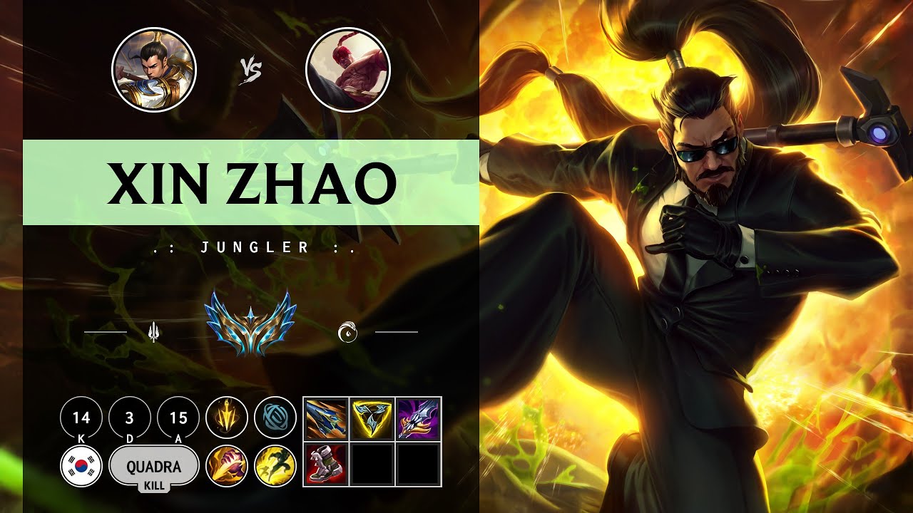 Xin Zhao Jungle vs Lee Sin - KR Challenger Patch 14.9