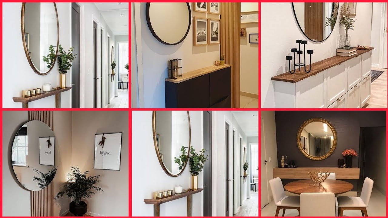 Home entrance mirror decorating ideas | beautiful home entrance designs