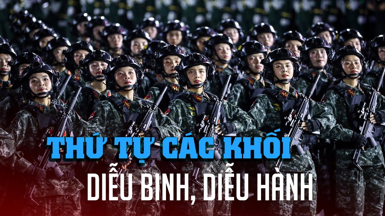 Thứ tự các khối diễu binh, diễu hành trong lễ diễu binh chính thức ngày 30/4