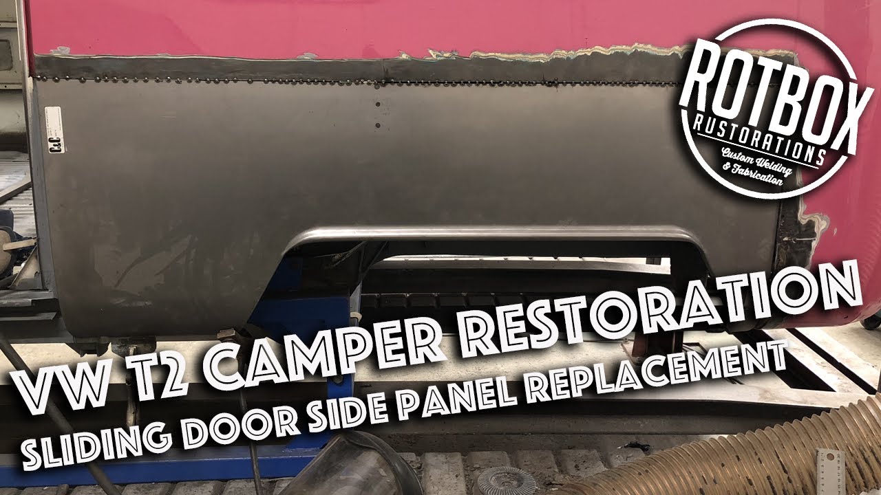 VW T2 Early Bay Window Campervan Restoration | Sliding Door Side Rear Wheel Arch Panel Replacement