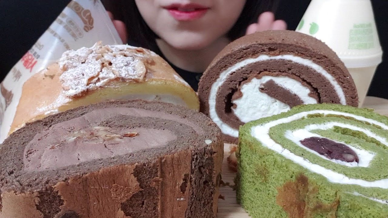 롤케이크 먹방  rollcake mukbang