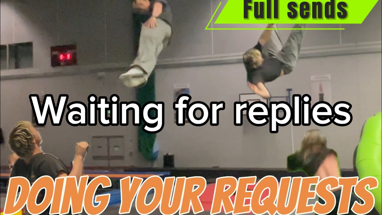Doing full sends (your requests) on trampoline - teamgym - no talk just training
