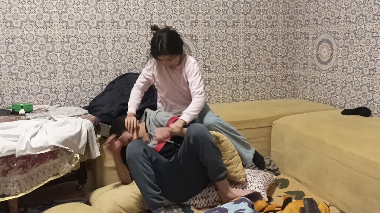 شوفوا تحدي المصارعه والروينه والبلباله والقيتها اللي كانت فيه😭😭😱