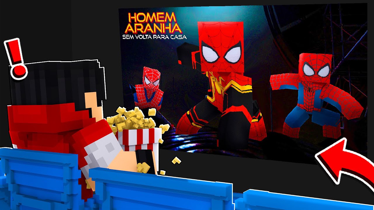 ASSISTINDO O FILME DO HOMEM ARANHA no MINECRAFT ‹‹ P3DRU ››