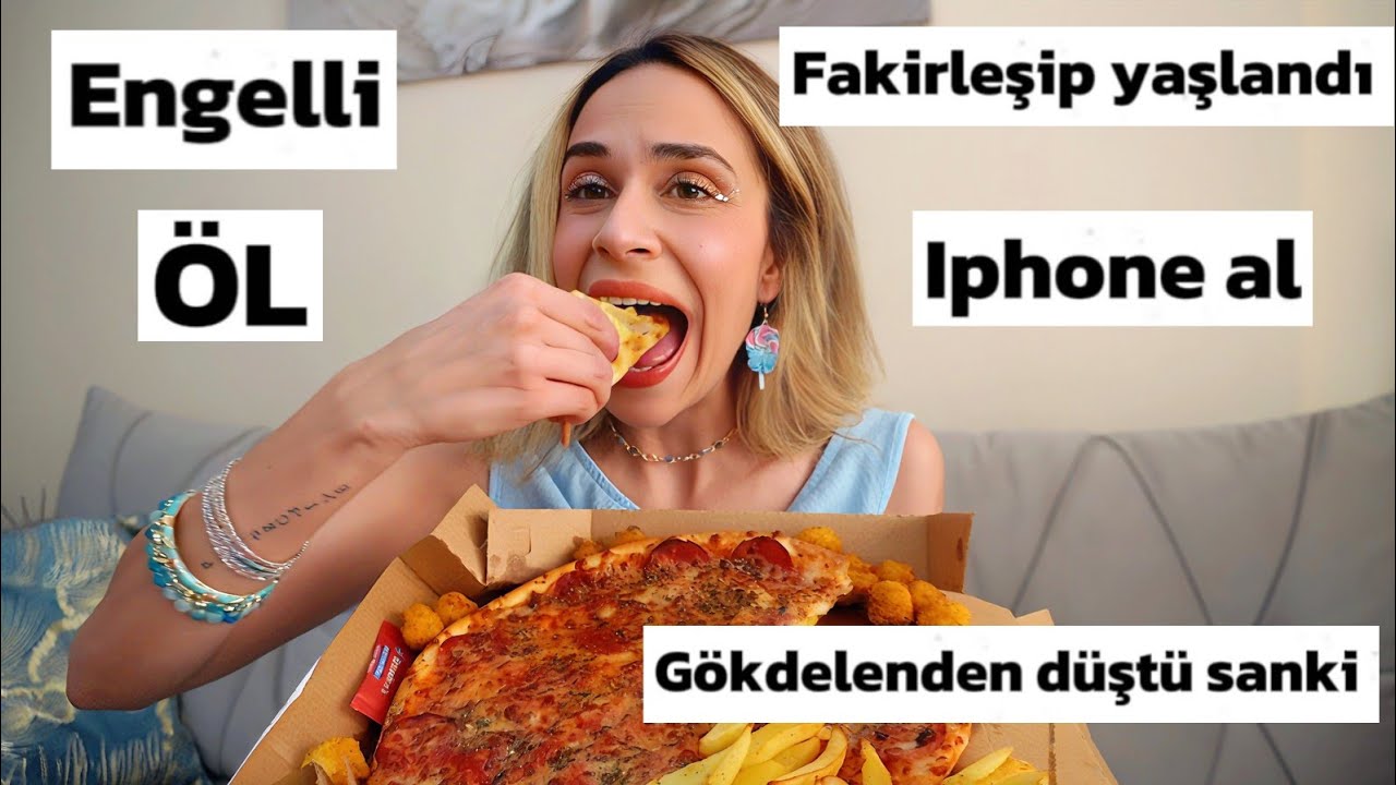 FAKİRSİN YAŞLANDIN KÖTÜ YORUMLARI OKUYORUM !! (Pizza Mukbang) 