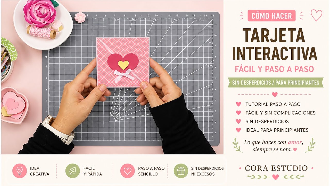 	Tarjeta interactiva fácil y elegante con una sola hoja | Scrapbooking para principiantes