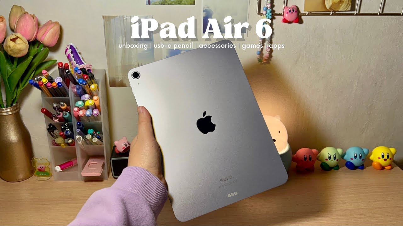 unboxing the ipad air 6 m2 in 2025 💜