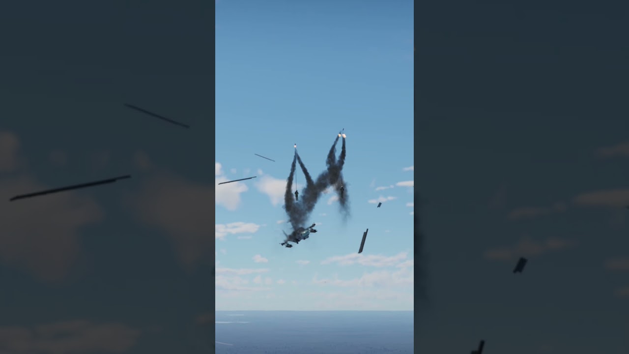 Ka-52 Attack Helicopter Pilot Bailout